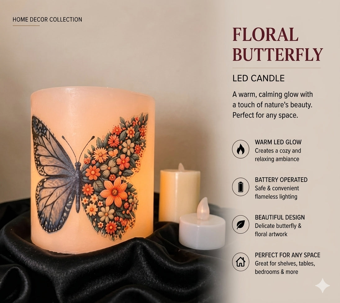 BluSide Butterfly Candle