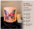 Pink & Blue Butterfly Candle