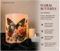 Mint Floral Butterfly Candle