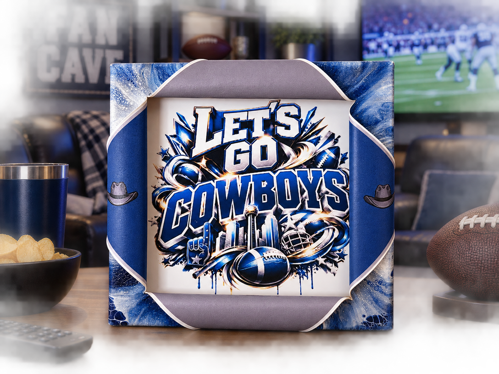 Cowboys Sporty Busted Canvas