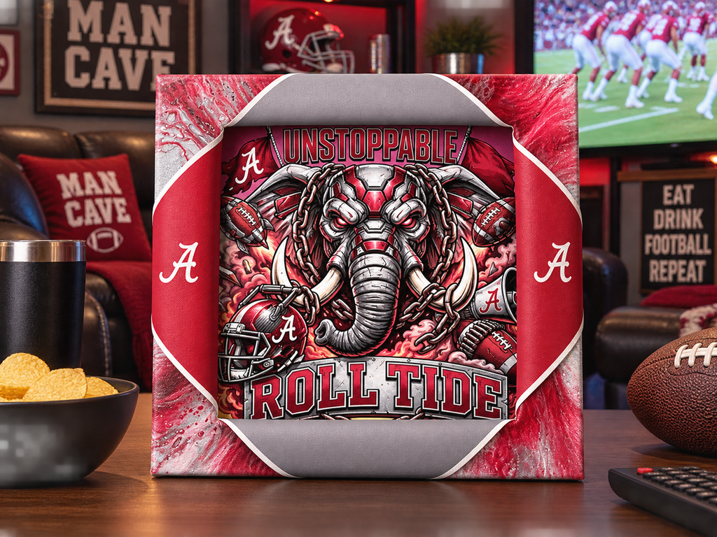 ROLL TIDE BUSTED CANVAS