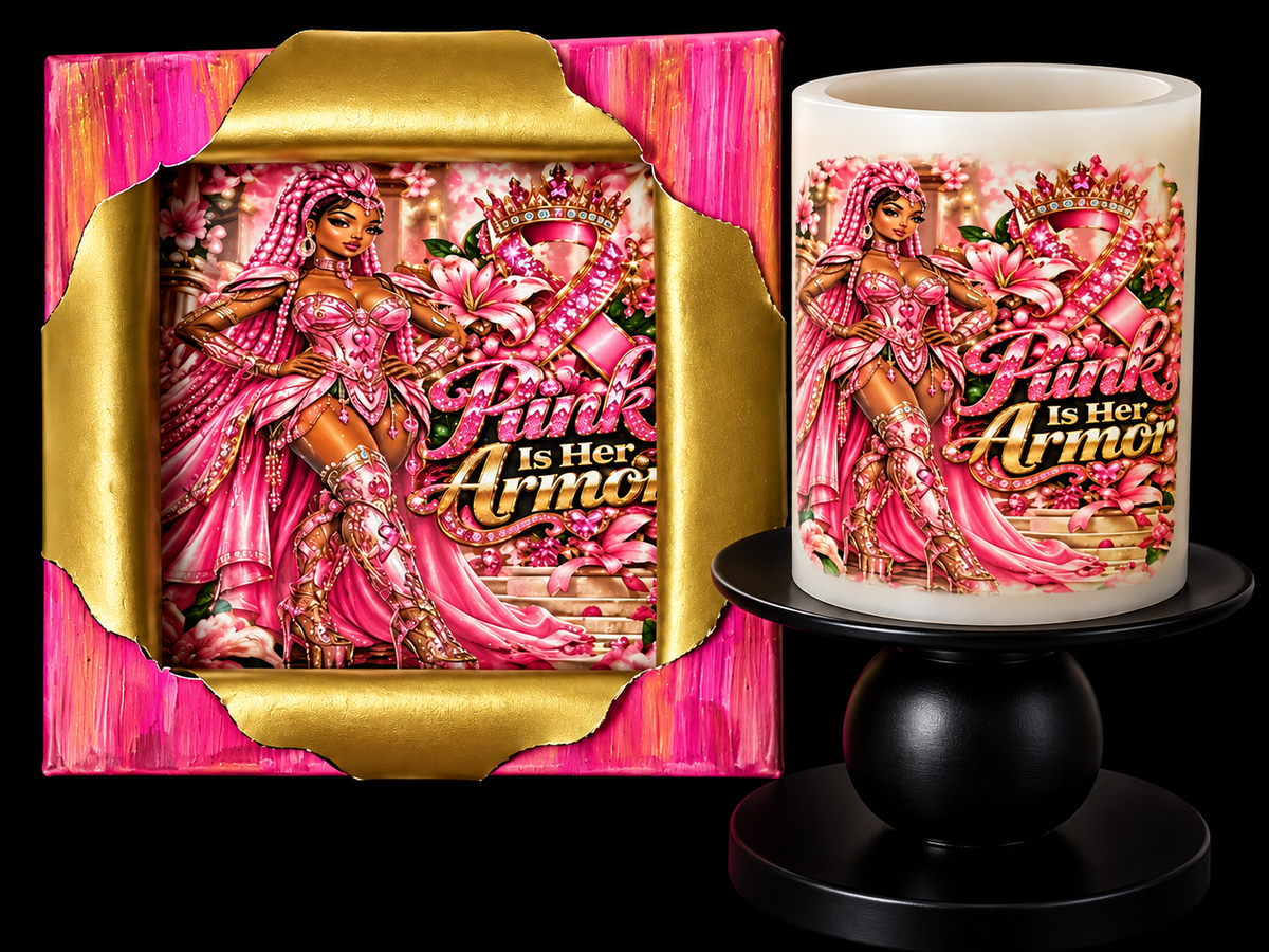 Breast Cancer Awareness Busted Canvas
