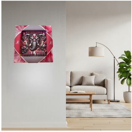 ROLL TIDE BUSTED CANVAS