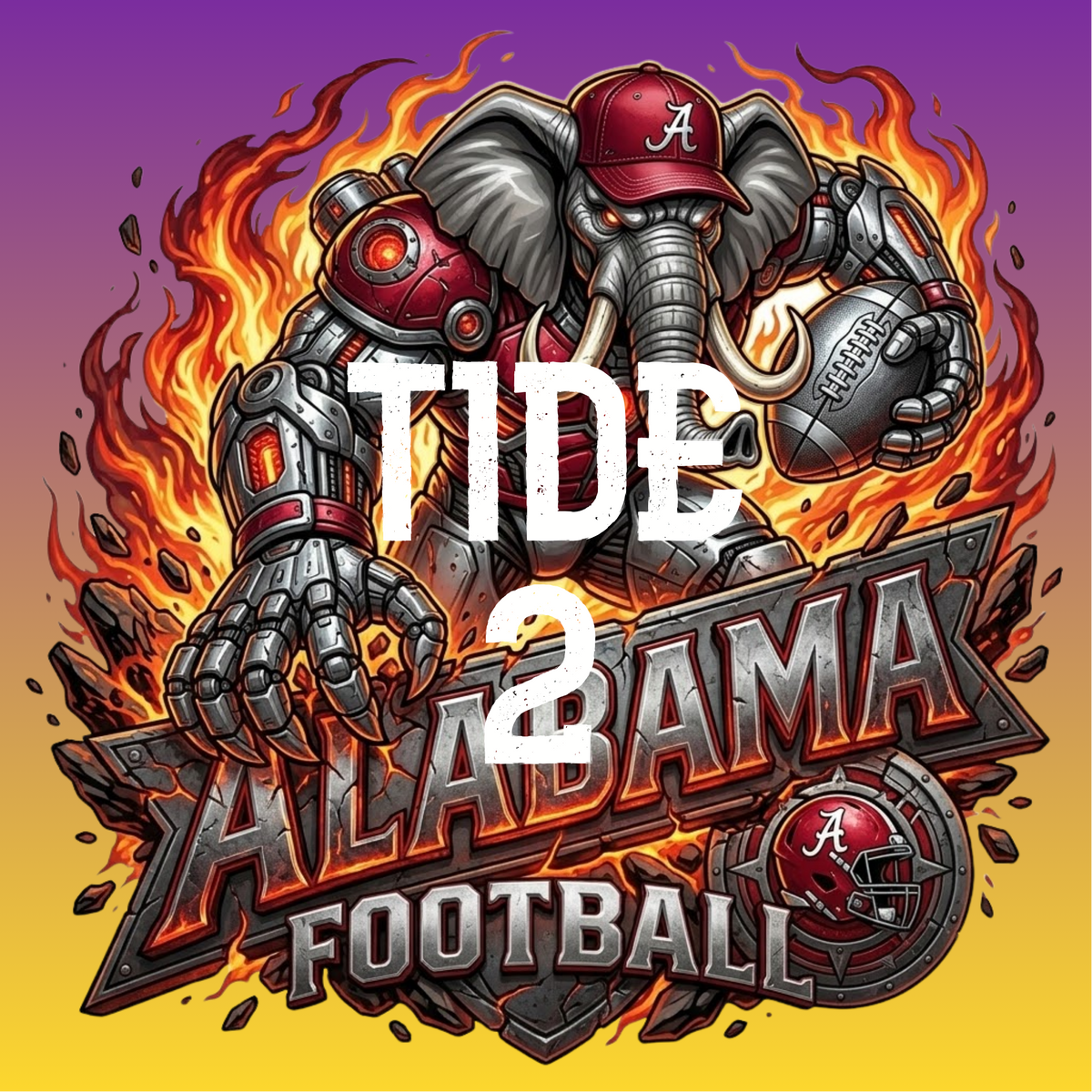 ROLL TIDE BUSTED CANVAS