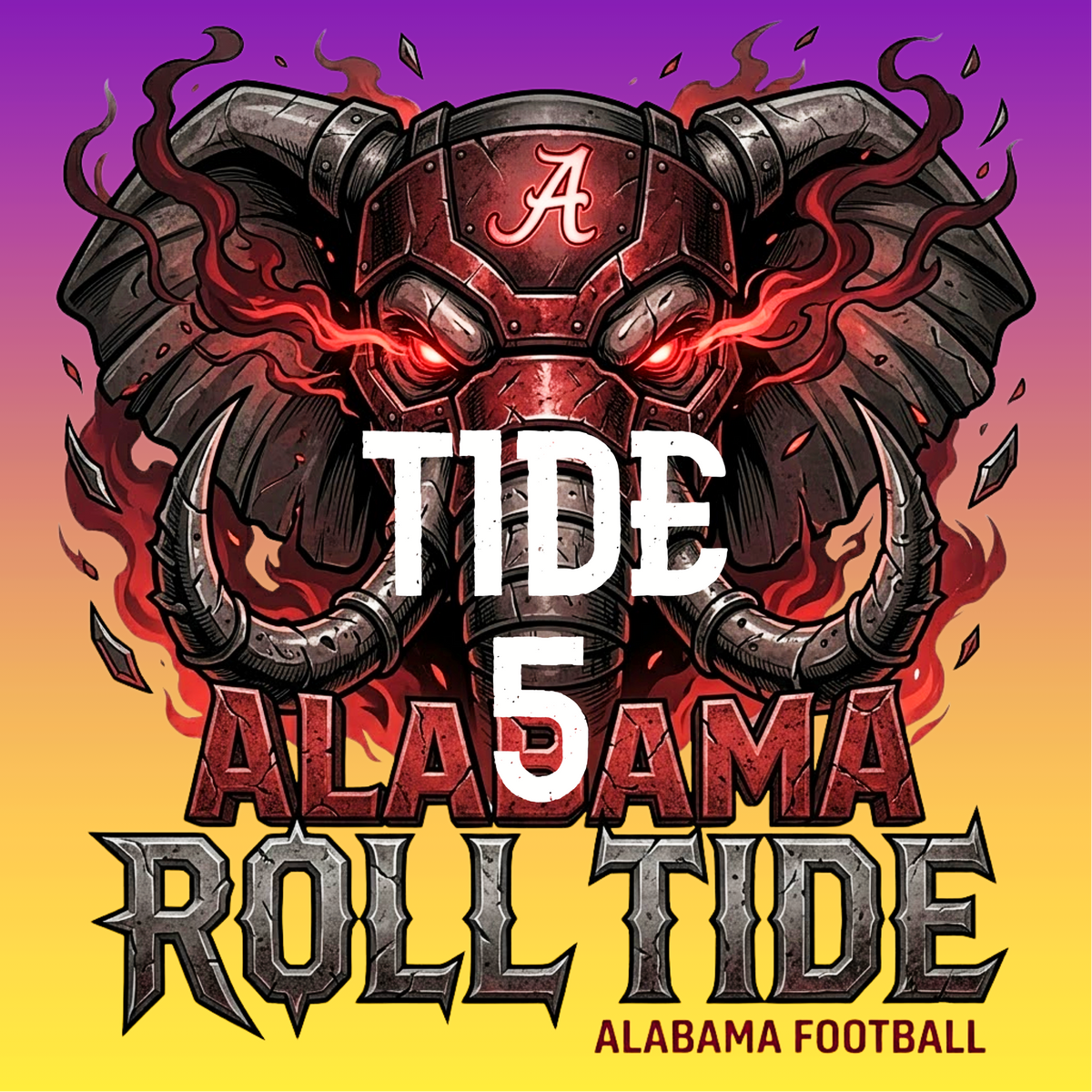 ROLL TIDE BUSTED CANVAS